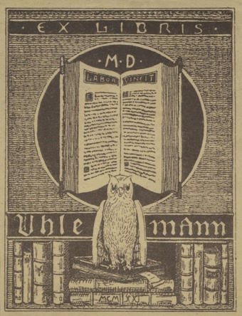 Ex libris M. D. Uhlemann 