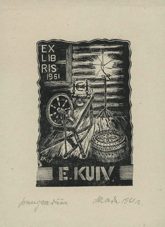 Ex libris E. Kuiv 