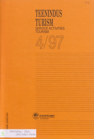 Teenindus. Turism : kvartalibülletään = Service activities. Tourism : quarterly bulletin ; 4 1998-03