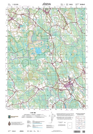 O-35-41 Jõgeva : Eesti = Estonia 1:100 000 