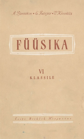 Füüsika õpik VI klassile