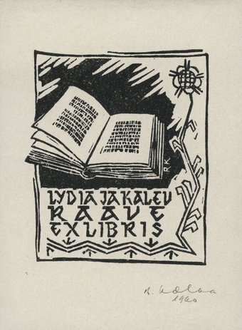 Lydia ja Kalev Raave ex libris 