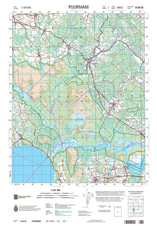 O-35-53 Puurmani : Eesti = Estonia 1:100 000 