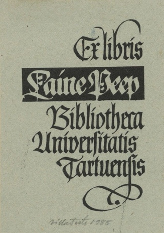 Ex libris Laine Peep 