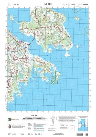 O-34-59 Muhu : Eesti = Estonia 1:100 000 