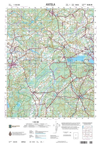 O-35-78 Antsla : Eesti = Estonia 1:100 000 