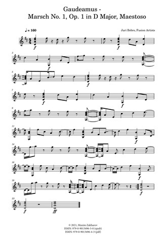 Gaudeamus : Marsch no. 1, Op. 1 in D major 