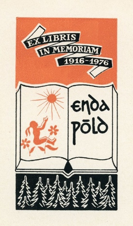 Ex libris in memoriam 1916-1976 Enda Põld 