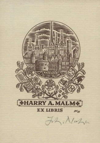 Harry A. Malm ex libris 