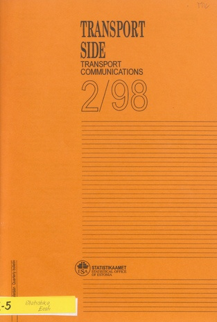 Transport. Side : kvartalibülletään = Transport. Communications : quarterly bulletin ; 2 1998-09