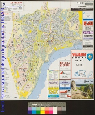 Viljandi : linnaplaan = town map = Stadtplan | Digar